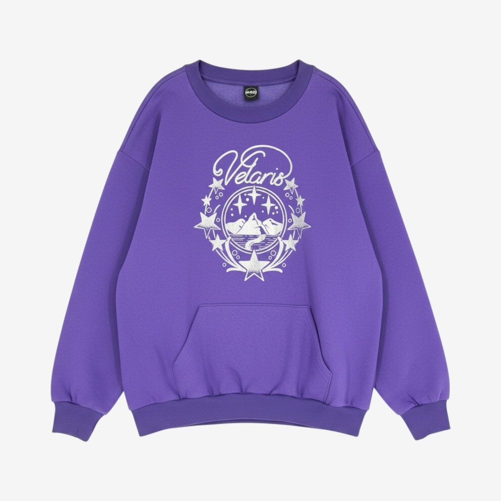 Snag x ACOTAR Velaris Sweatshirt Purple Silver Foil Graphic Thumbhole
Pocket F